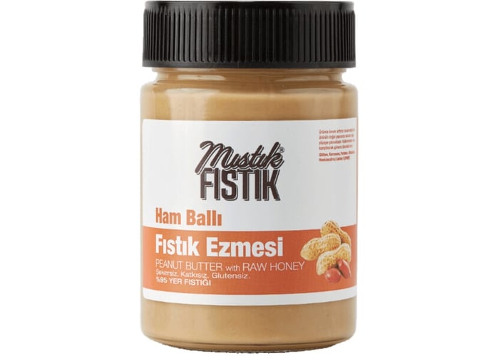 Ballı Fıstık Ezmesi (300gr, Ham Ballı) - Mıstık Fıstık