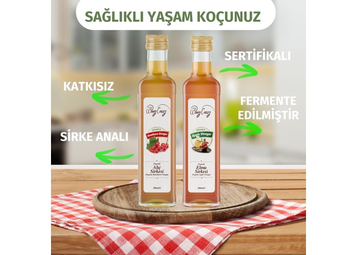 Organik Elma ve Alıç Sirkesi Paketi (500ml x 2 adet) - Windy Valley