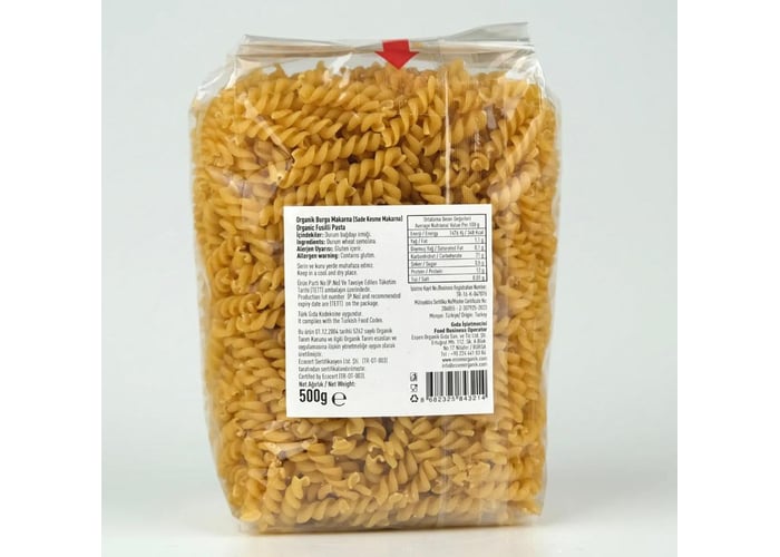 Organik Burgu Makarna (500gr) - Essen Organik