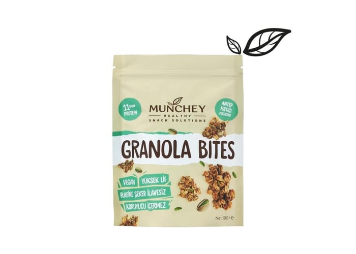 Antep Fıstıklı Granola Bites (Katkısız, 100gr) - Munchey Food