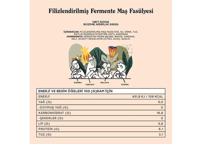 Filizlendirilmiş Fermente Maş Fasulyesi (500gr) - Good Wild