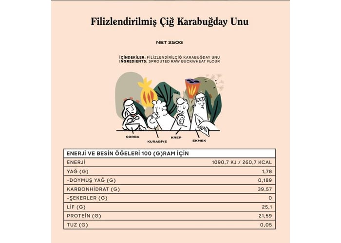 Filizlendirilmiş Çiğ Karabuğday Unu (300gr) - Good Wild