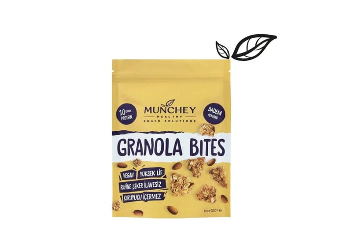 Granola Bites Badem (Katkısız, 100gr) - Munchey Food