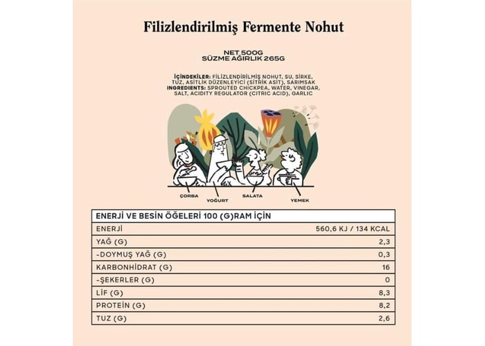 Filizlendirilmiş Fermente Nohut (500gr) - Good Wild