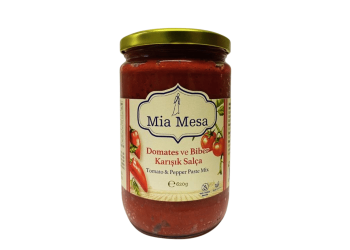 Domates ve Biber Karışık Salça (620gr) - Mia Mesa