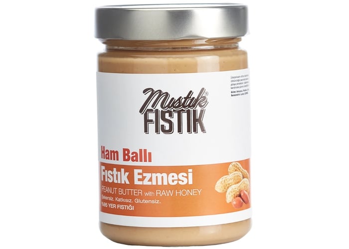 Ballı Fıstık Ezmesi (600gr, Ham Ballı) - Mıstık Fıstık