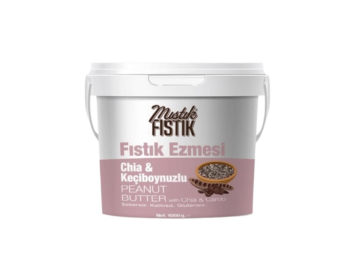 Chia ve Keçiboynuzlu Fıstık Ezmesi (1kg) - Mıstık Fıstık