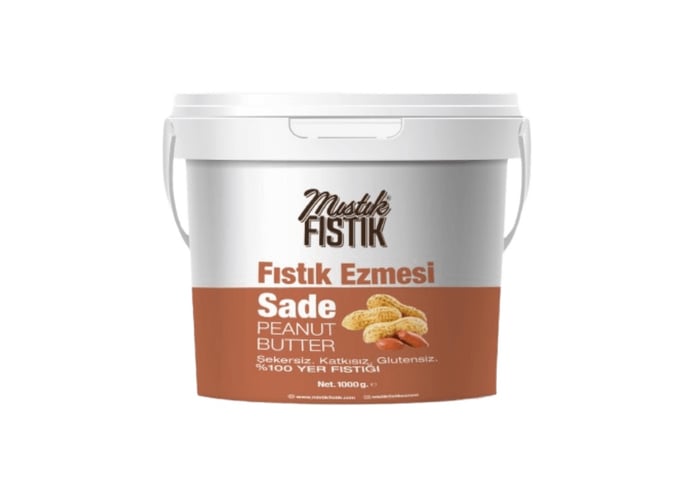 Sade Fıstık Ezmesi (1kg, %100 Yer Fıstığı) - Mıstık Fıstık