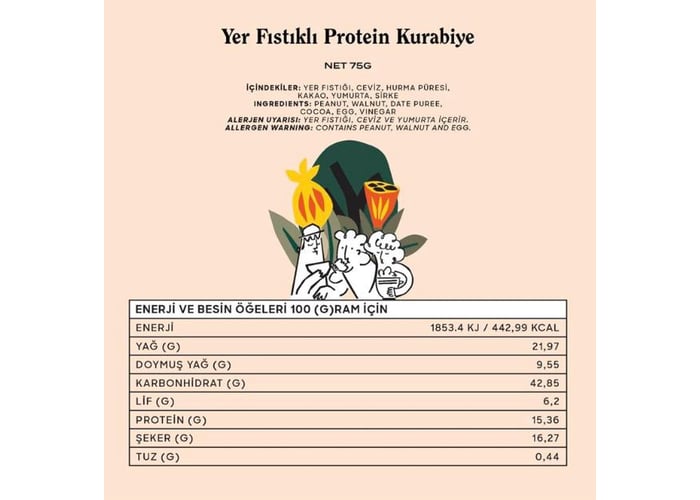 Yer Fıstıklı Protein Kurabiye (75gr) - Good Wild