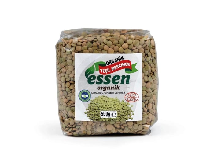 Organik Yeşil Mercimek (500gr) - Essen Organik