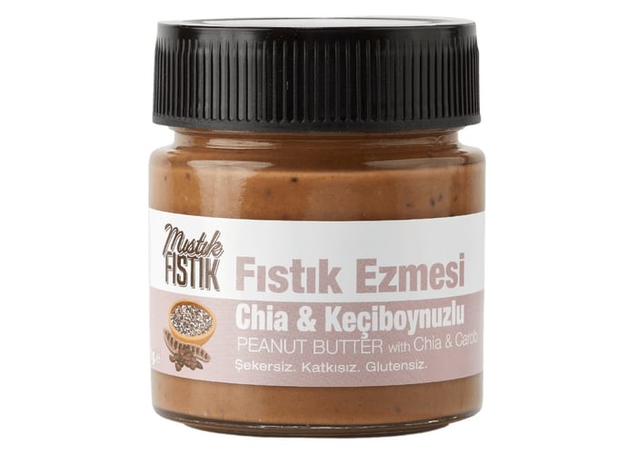 Chia ve Keçiboynuzlu Fıstık Ezmesi (200gr) - Mıstık Fıstık