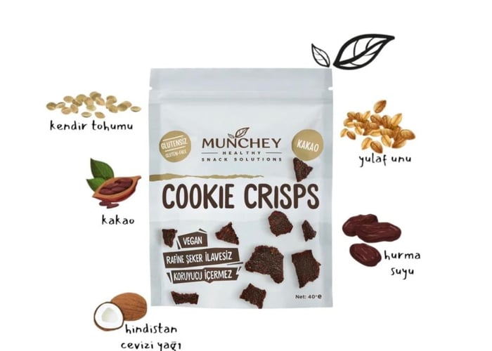 Kakaolu Kurabiye Parçaları, Cookie Crisps (Katkısız, 40gr) - Munchey Food